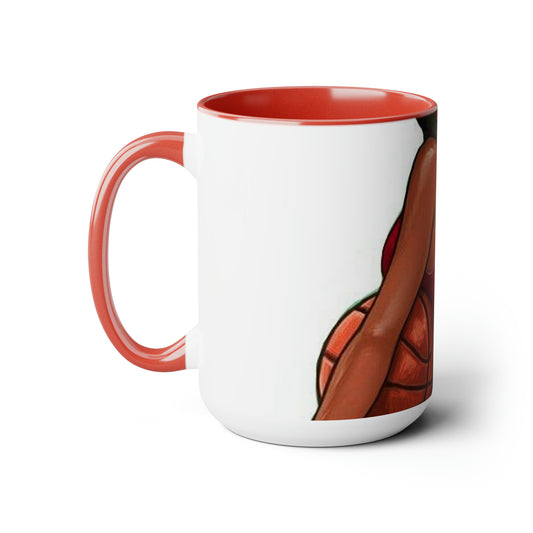 Two-Tone Coffee Mugs, 15oz